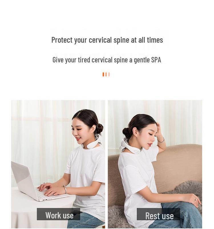 Smart Cervical and Shoulder Massager with Pulse Heating and Hot Compress Therapy