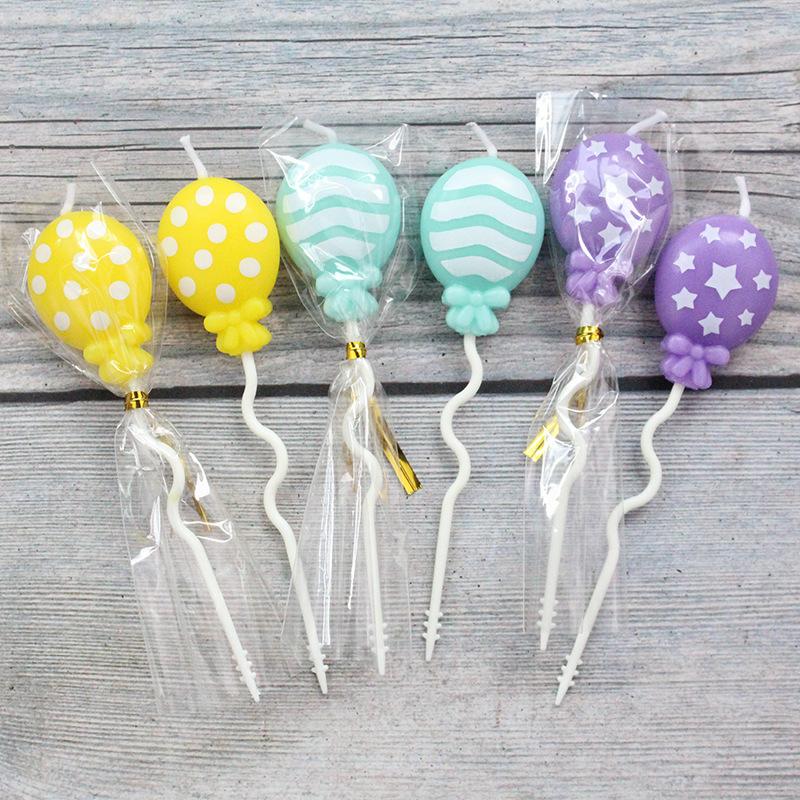 New Product Children's Cute Birthday Party Single Candle Creative Cartoon Retro Colorful Cake Candle