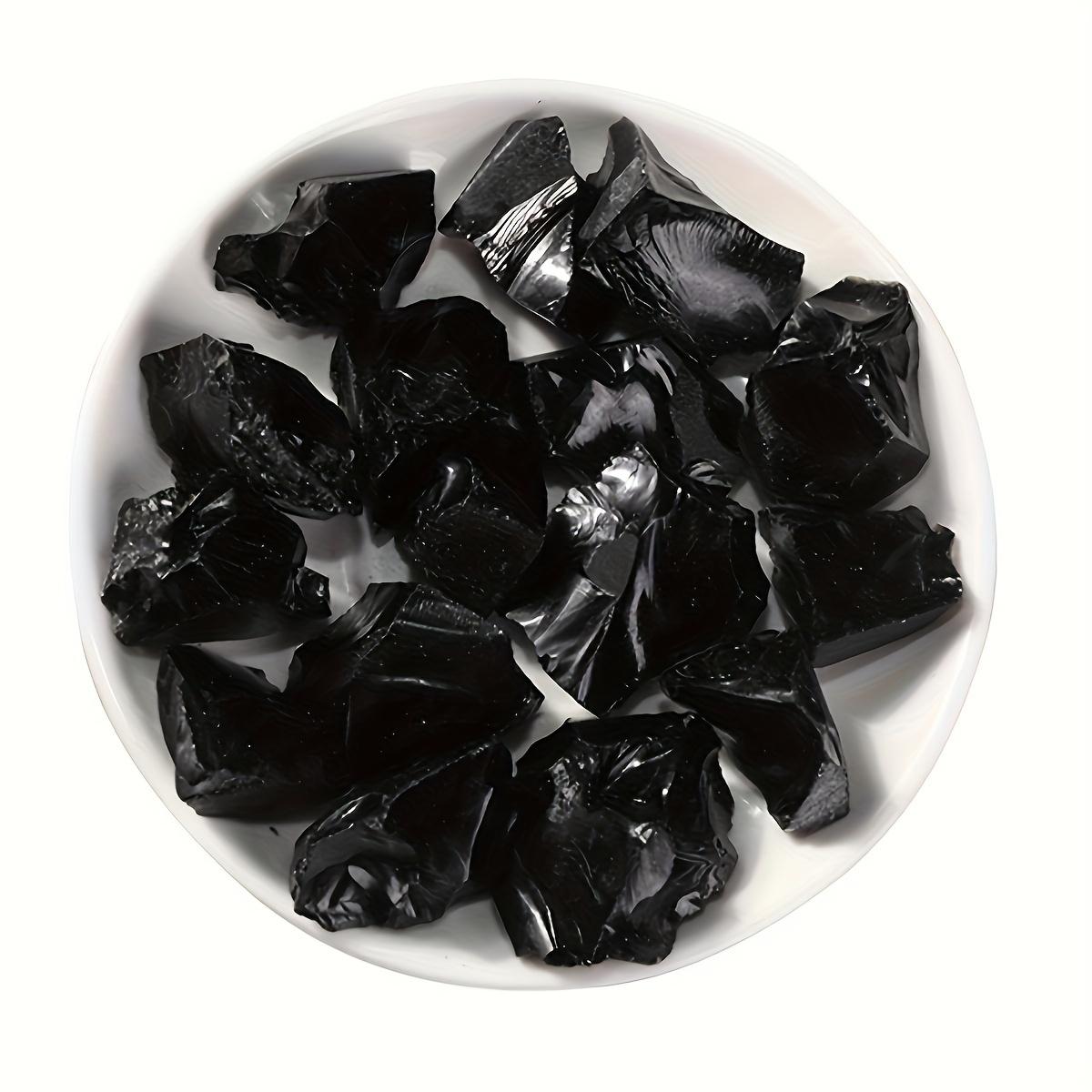 

Obsidian rough, black stone, quartz decoration for home decoration, natural healing aura decoration crystals and stones healing 40g чёрный