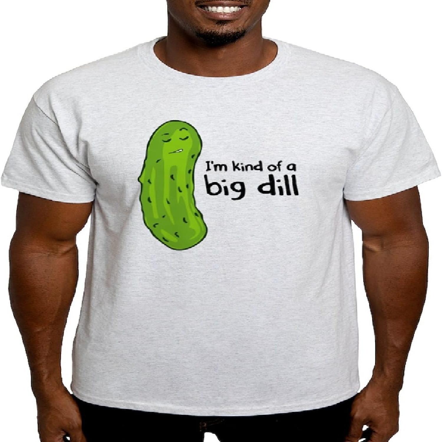 

CafePress Im Kind of A Big Dill T Shirt Men s 100% Cotton, Classic Graphic Light T-Shirt XXXXXL білий