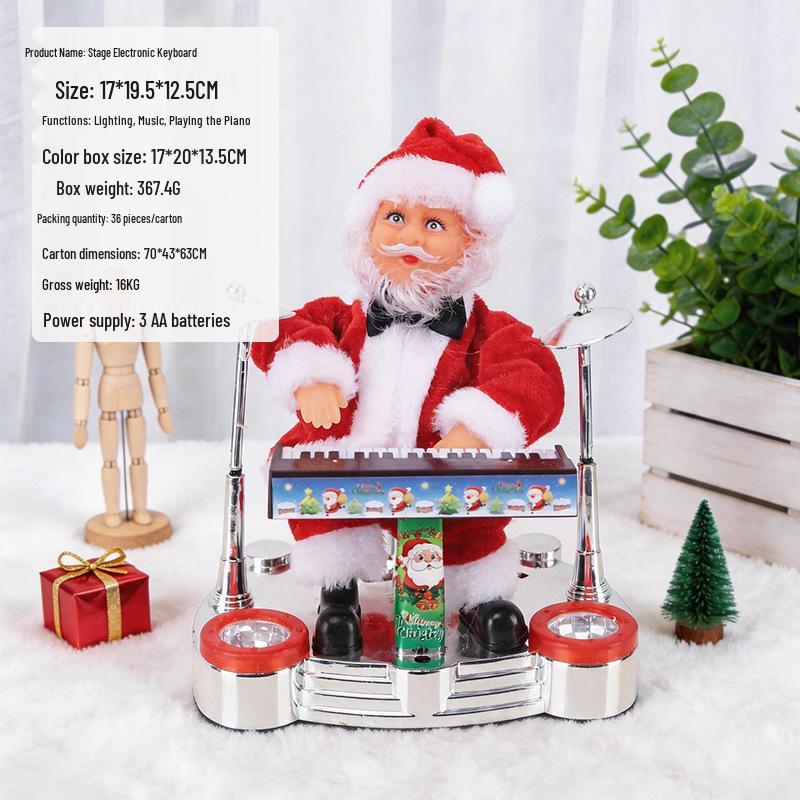 Electric Climbing Ladder Santa Claus Toy for Kids' Christmas Decoration