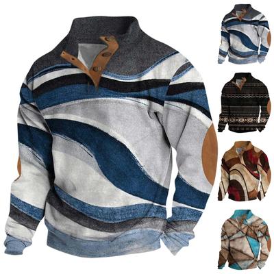Spring And  Men's Standing Collar Sweatshirt Is Outdoor Casual Sweaters Tops