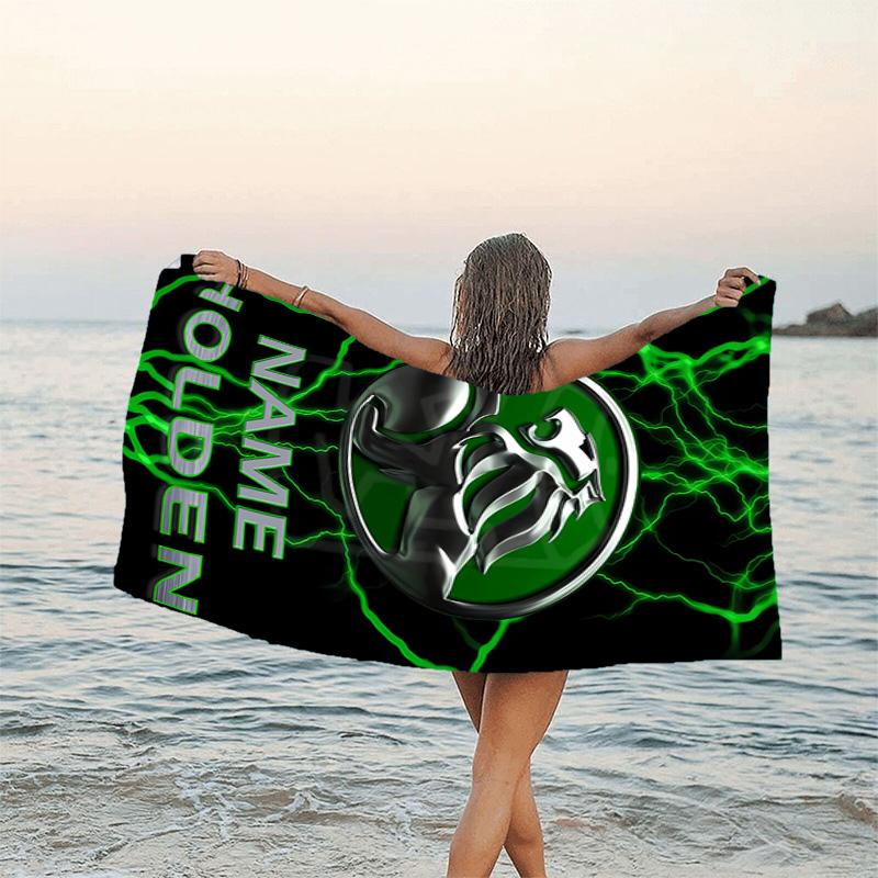 1pc Football30 Beach Towel with Custom Name, Beach/Swimming/Bath/Picnic/Camping Towel, Suitable for Seaside Beaches