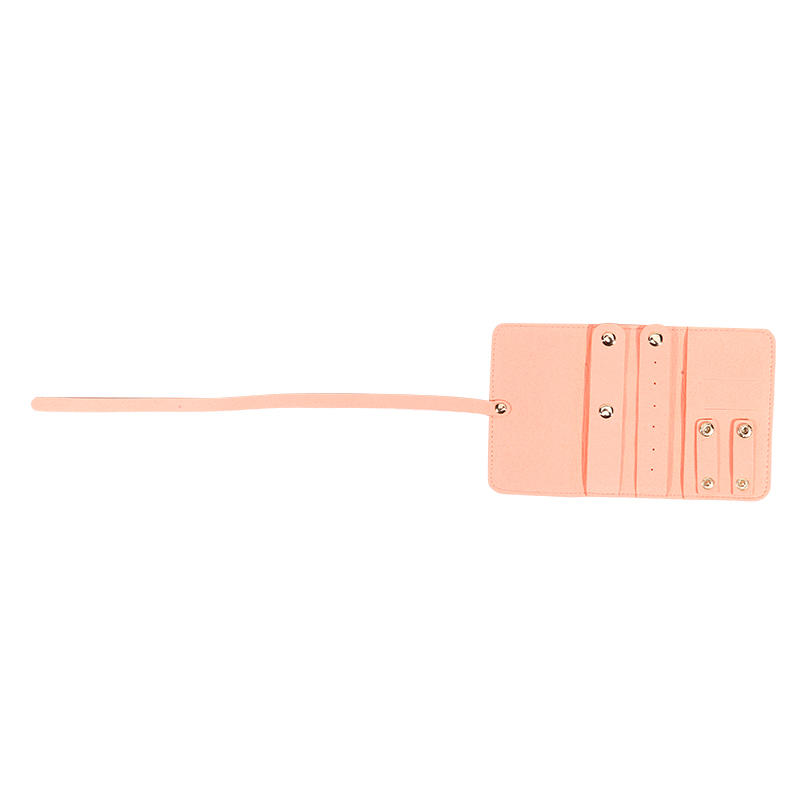 Fashion Women Leather Travel Jewelry Organizer Bag Portable Compact Case for Necklace Earring Ring Storage