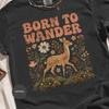 Wildflower Tshirt, Deer Botanical Graphic Cottagecore Design In Pepper