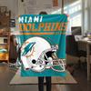 Miami Dolphins Print Flannel Blanket High Quality Warm Comfortable Cover for All Seasons Perfect for Gifts Home Decor