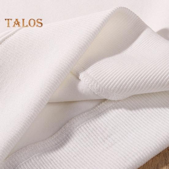 Unisex Fall Winter Sweatshirt Round Neck Long Sleeves Elastic Thread Cuff Pure Color Thermal Bottoming Top Basic Clothes Spring Top