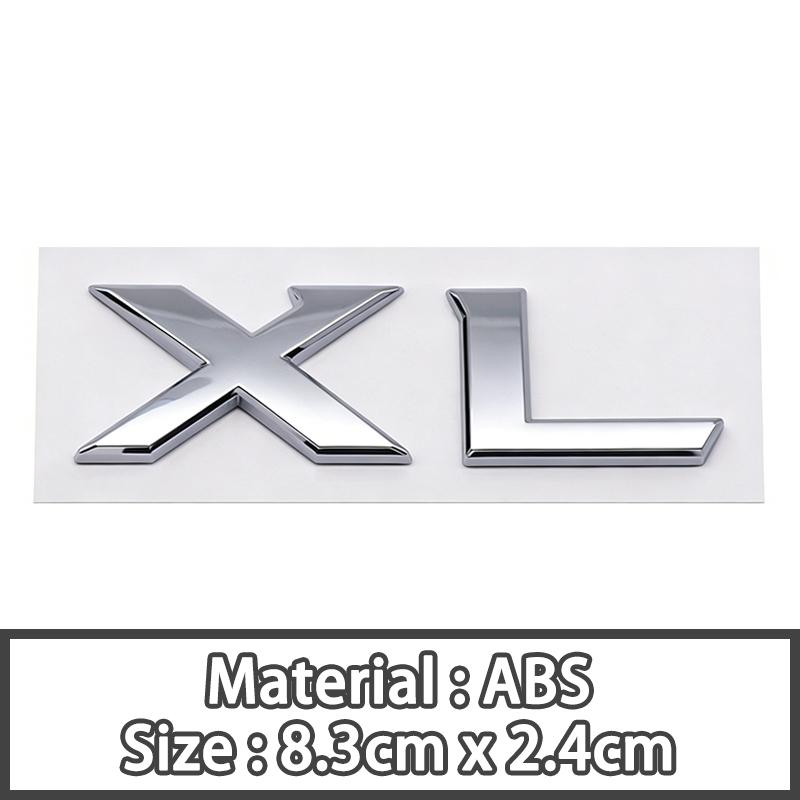ABS XL Letters Car Fender Rear Trunk Body Decal Emblem Sticker Accessories