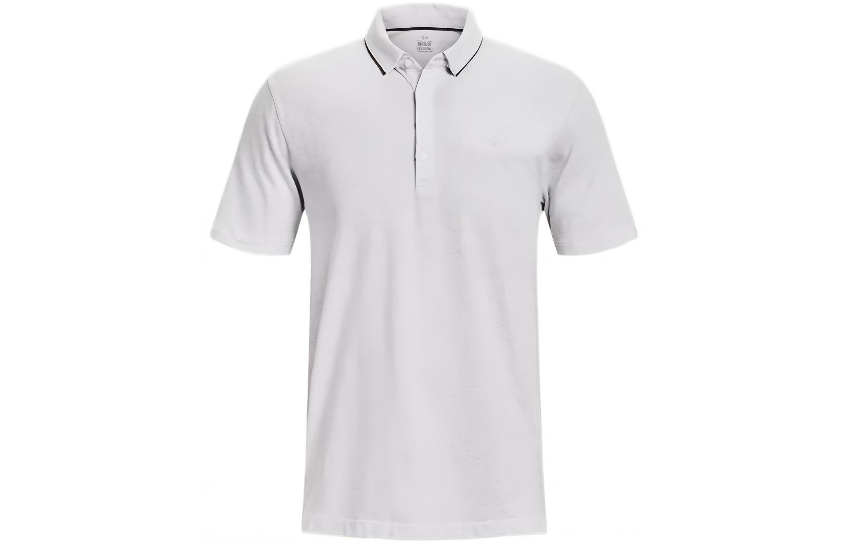 Under Armour Polo Shirts Men s White Polo Collar Moderate Straight Fit 1377363-100 XXL