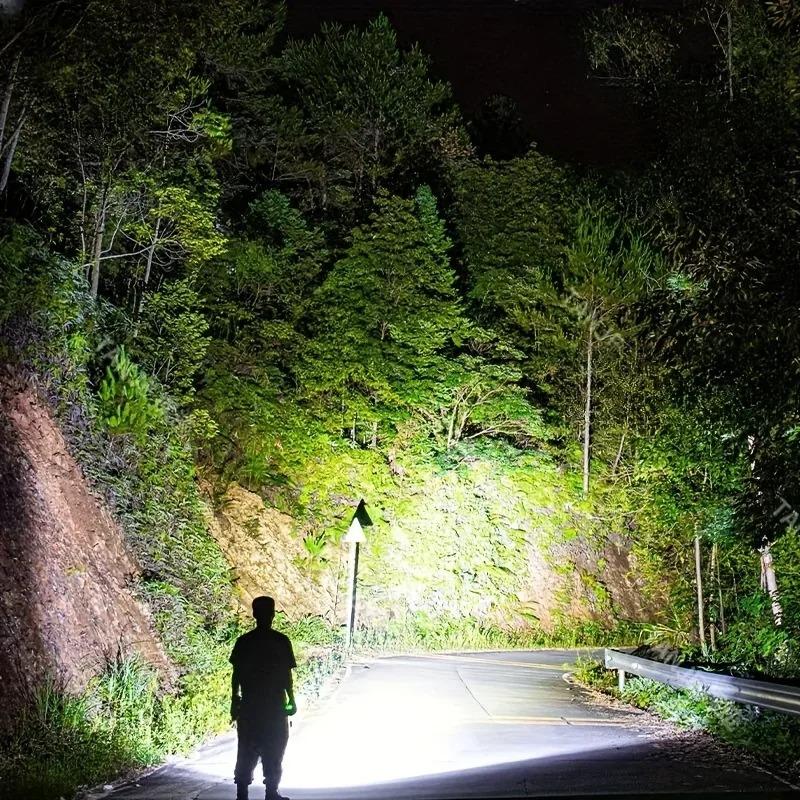 High Power 8-LED Flashlight Ultra-bright Long-range USB Rechargeable Flashlights with 3 Lighting Modes Emergency Torch