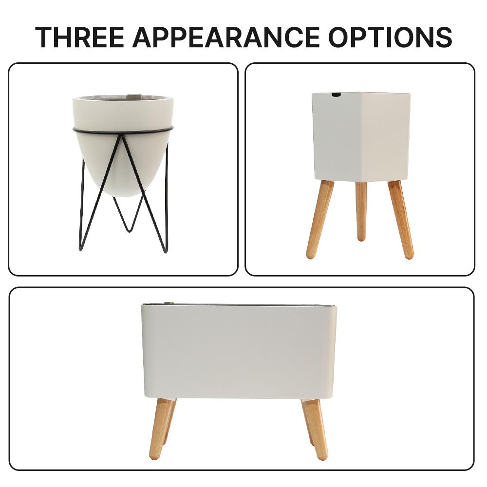 Smart Plant Pots Indoor with Automatic Water Shortage Alarm Battery Operated Geometric Aesthetic