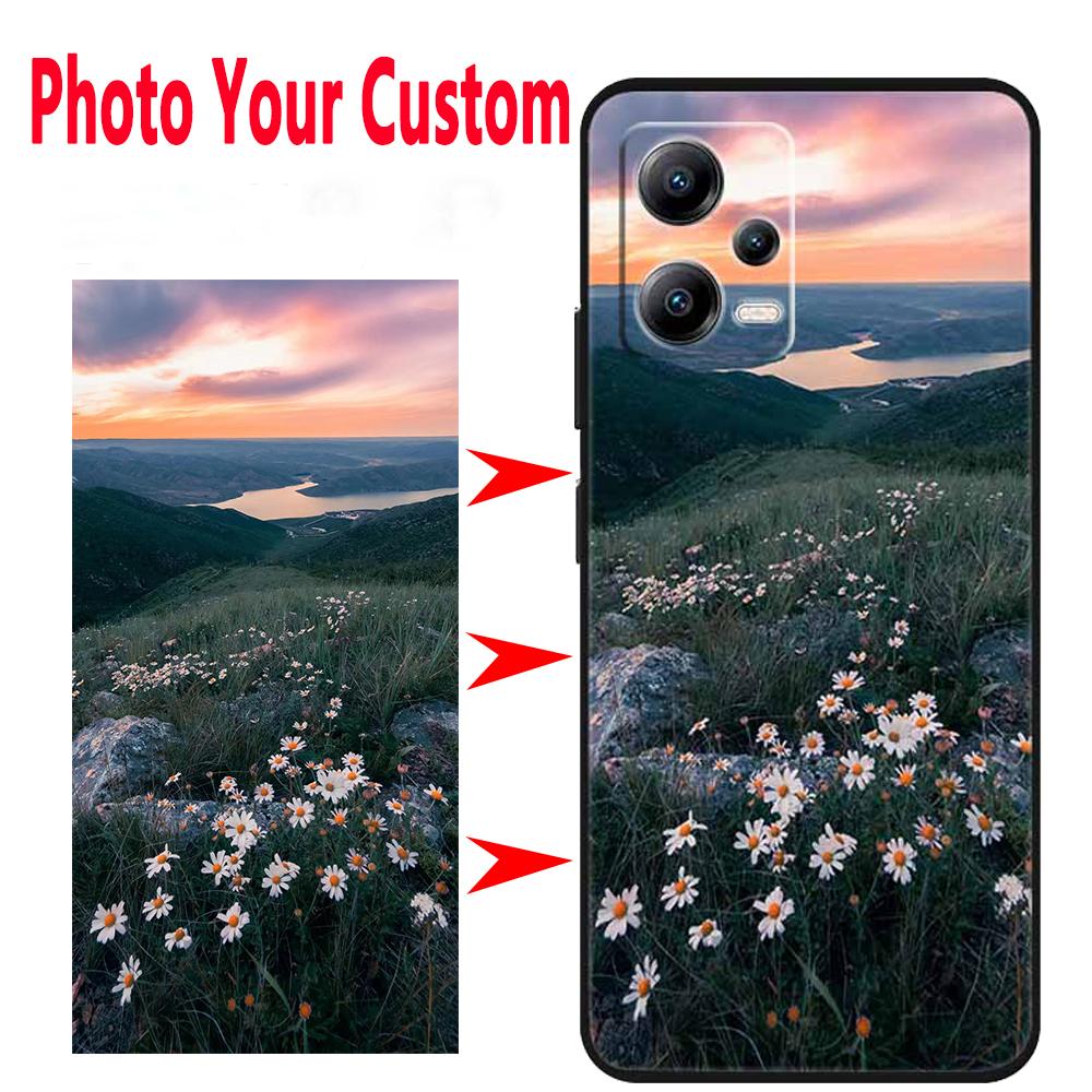 Customized DIY Soft Silicone Personalized Phone Case For Xiaomi Redmi Note 12 4G 5G Cover Note 12 10 11 Pro Plus 5G 12S 13 Lite