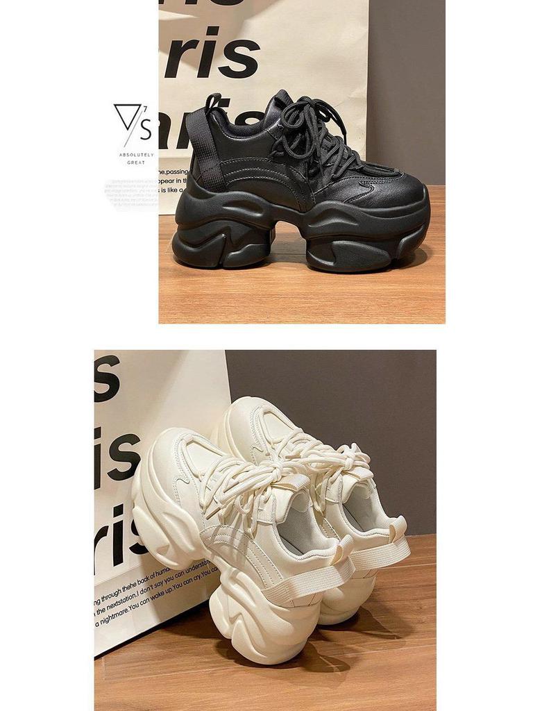 Women's 2025 Autumn Platform Dad Sneakers - Trendy European Style with Height Boost