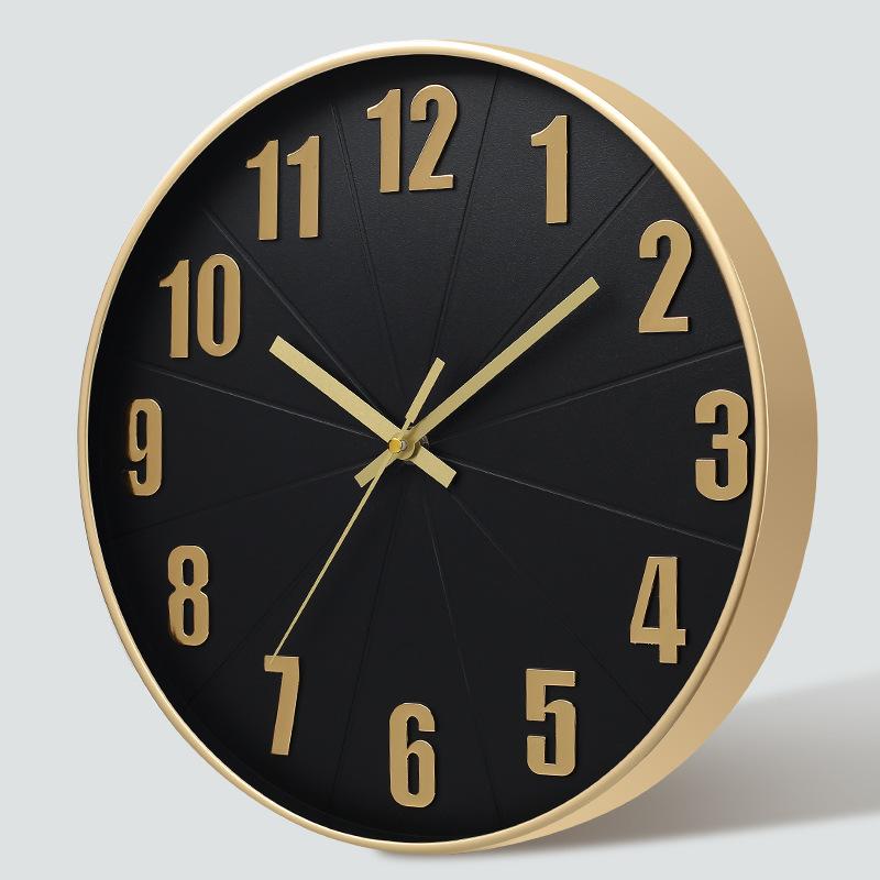 12 Inch 30CM Silent Wall Clock, Creative and Fashionable, Three-dimensional Digital Minimalist Clock for Home Living Room