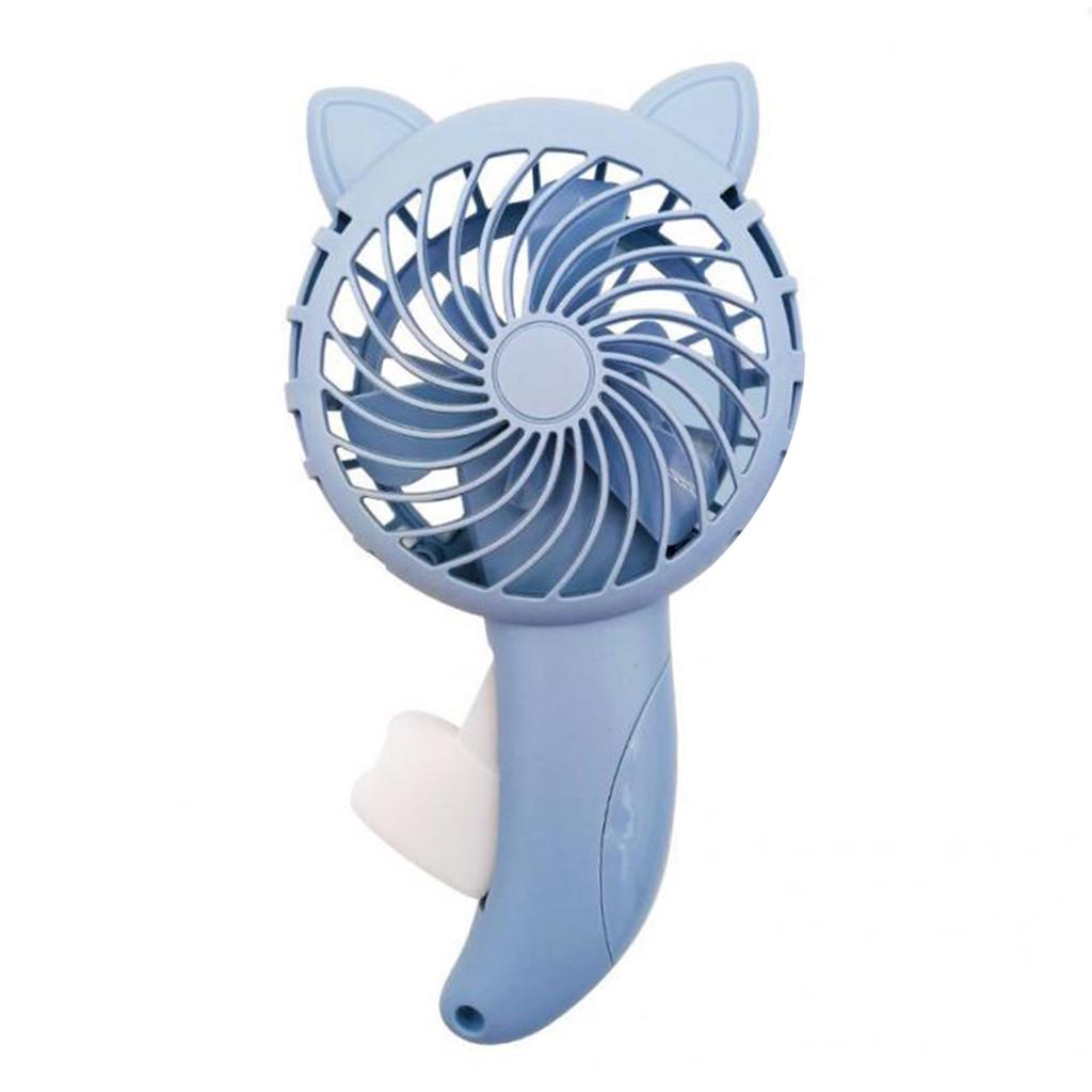 Handpresse-Fächer Cartoon Katzenohr Handventilator Ohne Batterie Manuell Kleiner Kühlventilator für Reisen Outdoor-Aktivitäten