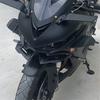 2pcs Motorcycle Side Winglet Wind Fin Spoiler Trim Cover Air Deflector ABS Black