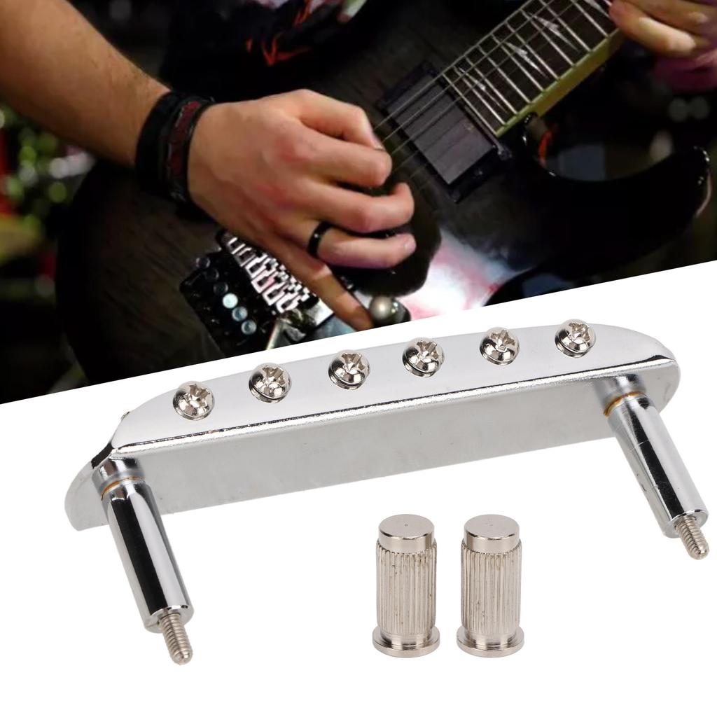 Electric Guitar Bridge 6 String Tailpiece Metal Instrument Accessory for