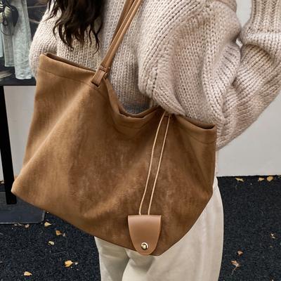 2025 New Winter Large-capacity Matte Tote Bag Women's Bag Lazy Style Fashion Versatile Commuter Shoulder Armpit Bag