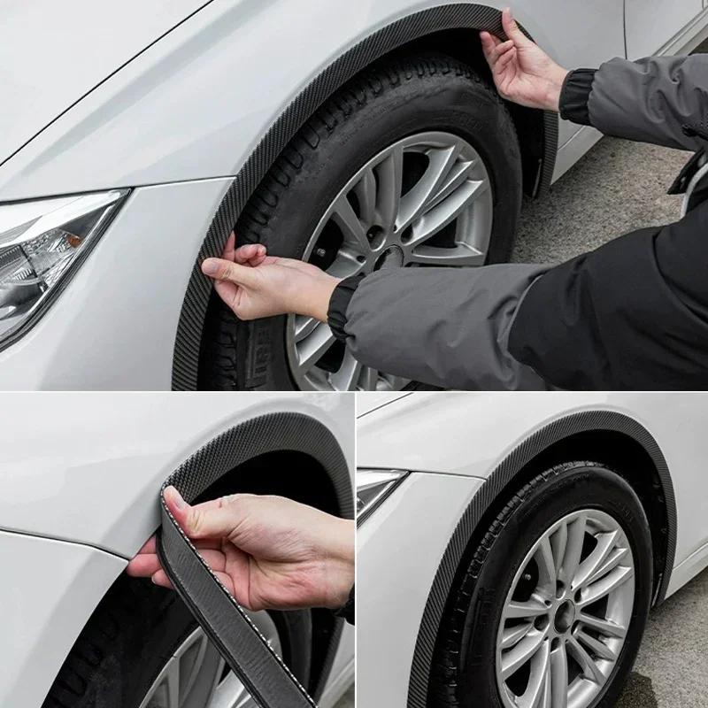 Ruedas de coche con diseño de fibra de carbono Arcos de neumáticos Guardabarros de rueda de coche en general Arcos de bocina Labios decorativos Protectores moldeados extendidos