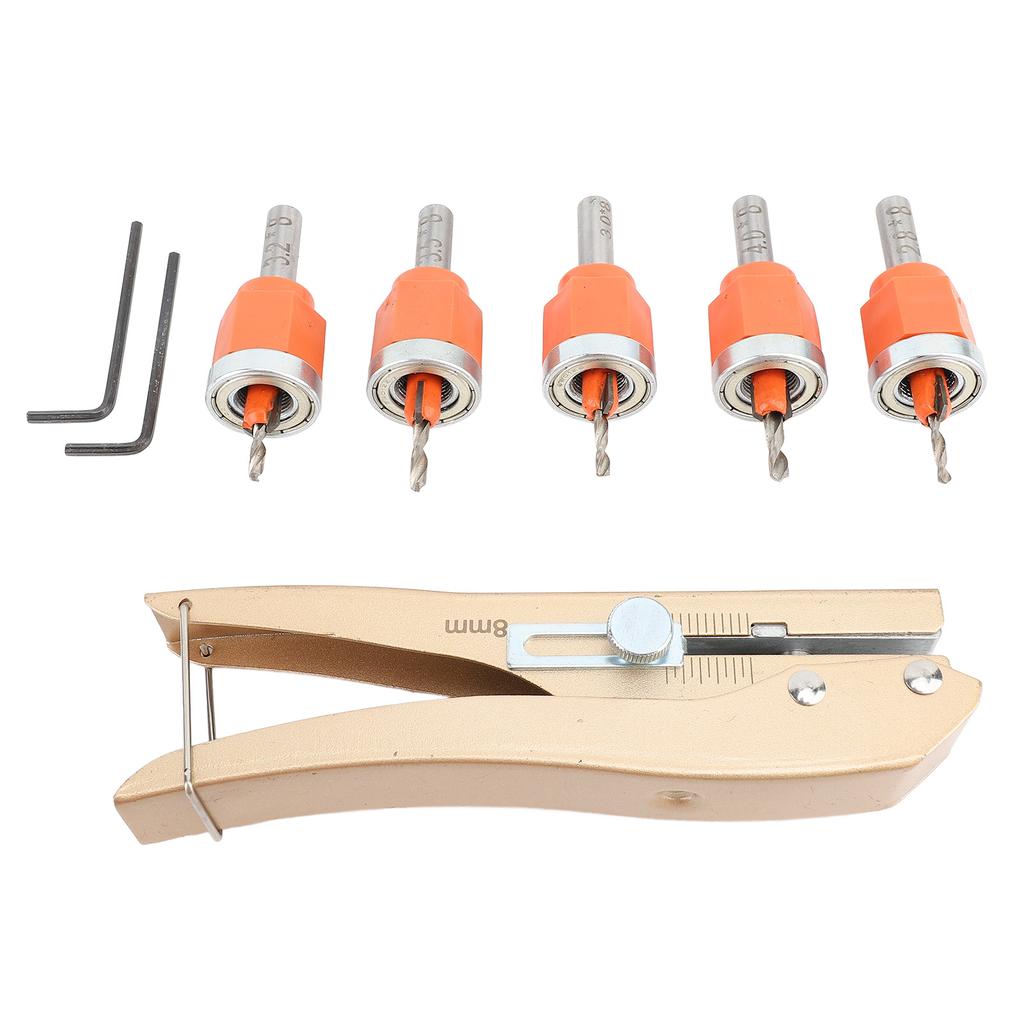 6PCS Set Countersink Drill Bit Set Multifunctional Adjustable Tapered Drill Bit for Woodworking