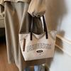 Casual letter printed canvas large bag women's 2025 autumn and winter fashion shoulder bag tote bag