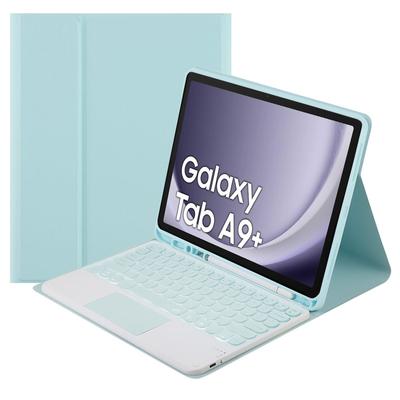 Galaxy Tab A9 Plus Bluetooth-Tastaturhülle mit Touchpad (blau)