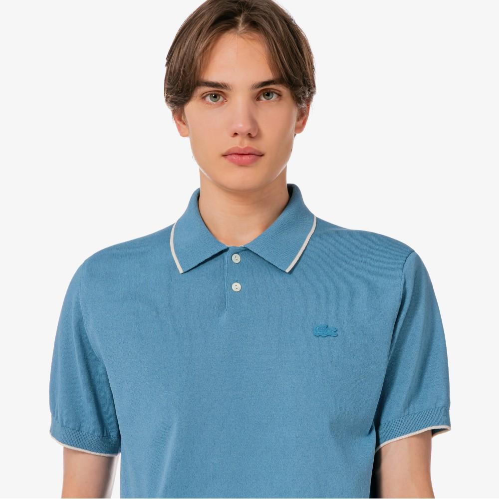 Lacoste Men's Tipping Paper Short Sleeve Sweater Polo Shirt PH744E-56GJBK