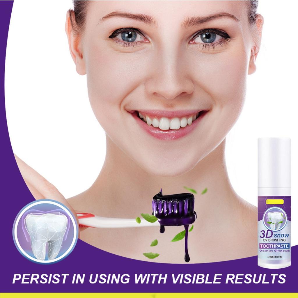 Fialová zubní pasta, Svěží dech, Dlouhotrvající, Bělí zuby