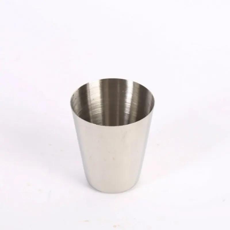 4 Pcs/Set Polished 30 Ml Mini Stainless Steel Shot Glass Cup Drinking Wine Glasses With Leather Cover Bag For Home Kitchen Bar