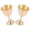 2Pcs Copper Offering Cups Cups Decorative Sacrifice Goblets Holy Water Holders for Temple Home Decor