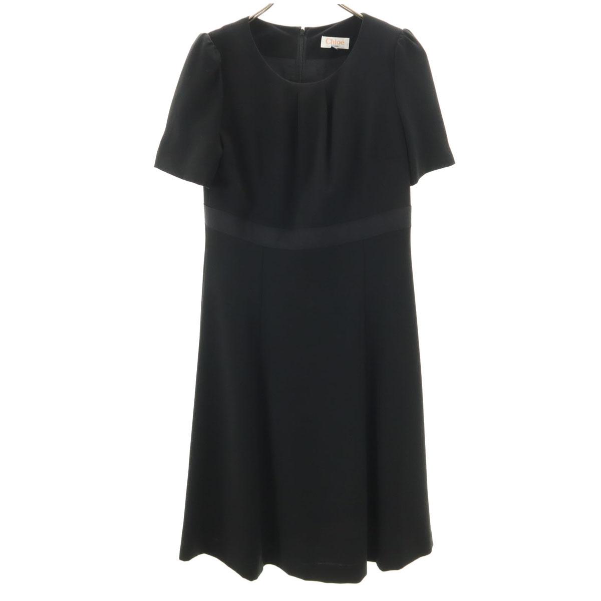 

Chloe сделано в Японии Формальное платье с коротким рукавом 11AR черное Женское Б/У