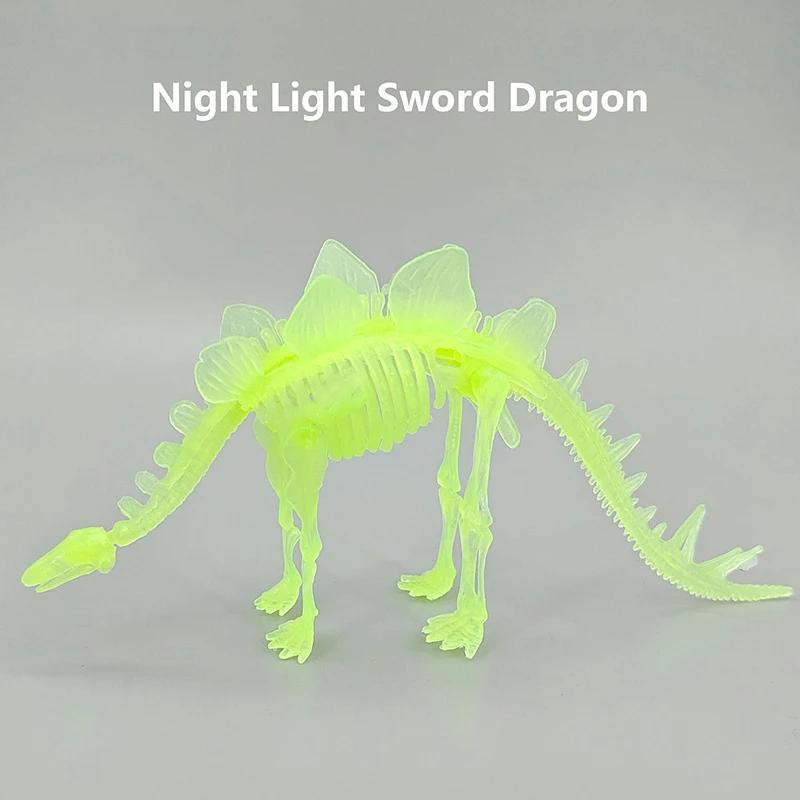 Assemblaggio Fai da Te Scheletro Fossile di Dinosauro Giurassico Mosasauro Tirannosauro Action Figure Collezione Modello Creativo Giocattolo per Bambini