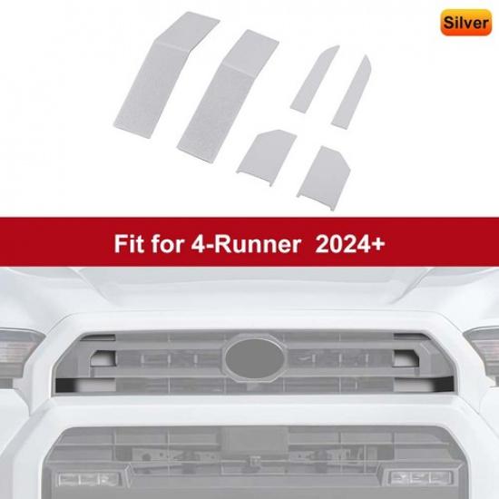 For 4runner SR5 2025+ 6x Aluminum alloy Front Grill Decoration Coves Strips Set