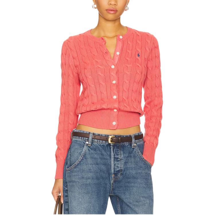 

Polo Ralph Lauren Logo Embroidered Long Sleeve Knit Top Women tops 211891643-024 M