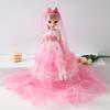 55cm Oversized Wedding Dress 3D Real Eye Music Doll Girl Toy