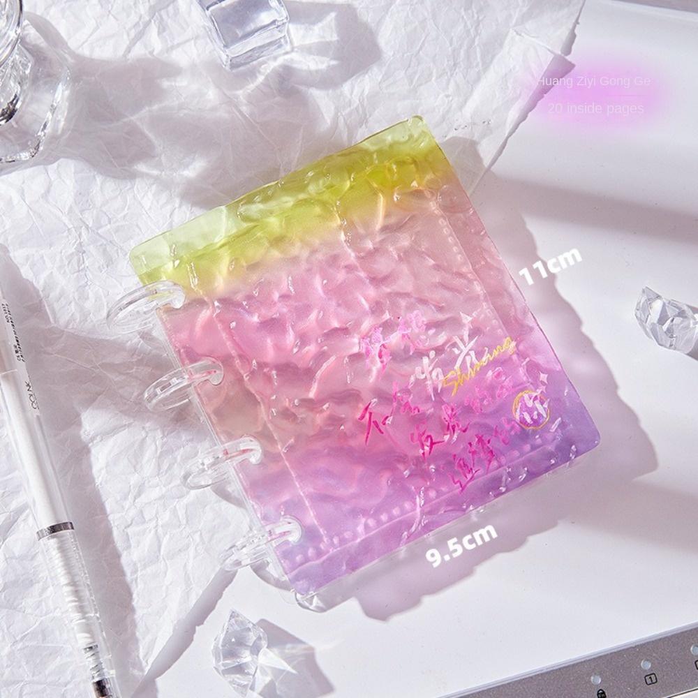 Colorful Crushed Ice Photocard Binder 3 Inch Idol Card Collect Book New Card Album  Unisex