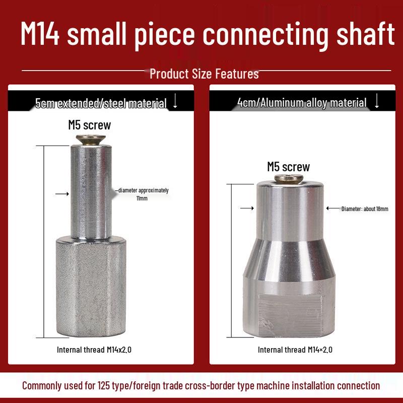 125mm Angle Grinder Shaft: 5mm Hole, Small Diamond Saw Blade, M14 Rod