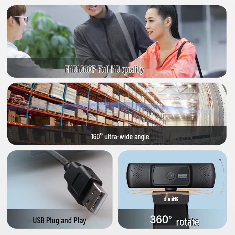 Aoni G31 1080p 160° Ultra-Wide Angle USB Meeting Camera