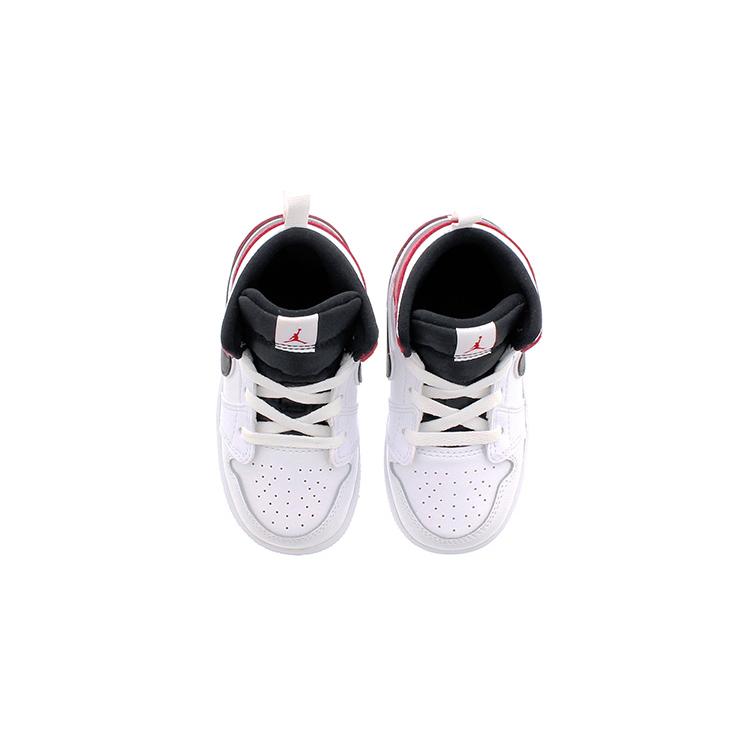 Jordan 1 Mid White Black Gym Red TD 640735-116