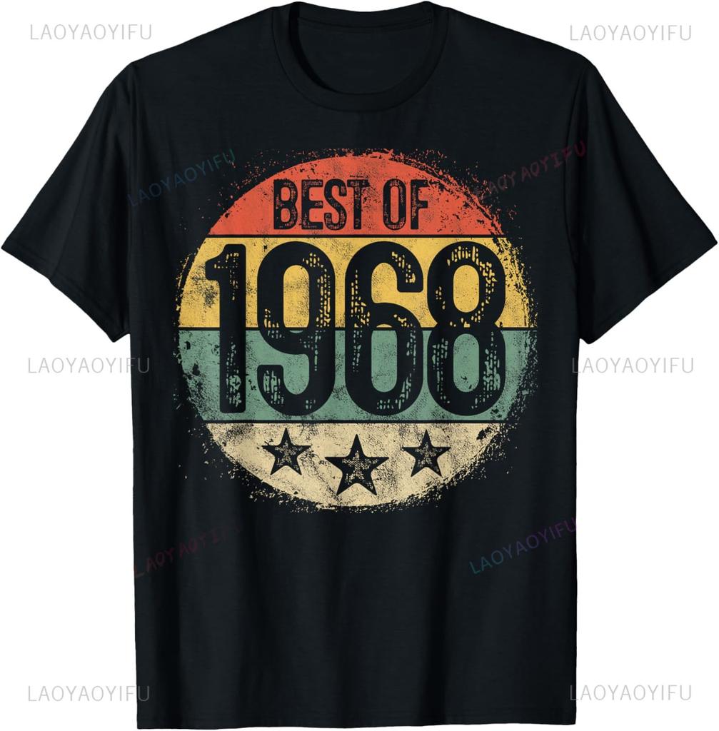 Vintage 1968 Limited Edition 57th Birthday Gifts 57 Year Old T-Shirt Graphic T Shirts Casual Mens Clothing Camiseta Hombre