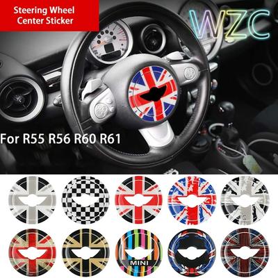 Adesivo distintivo emblema volante auto per Mini Cooper R55 R56 R57 R58 R59 R60 R61 Countryman