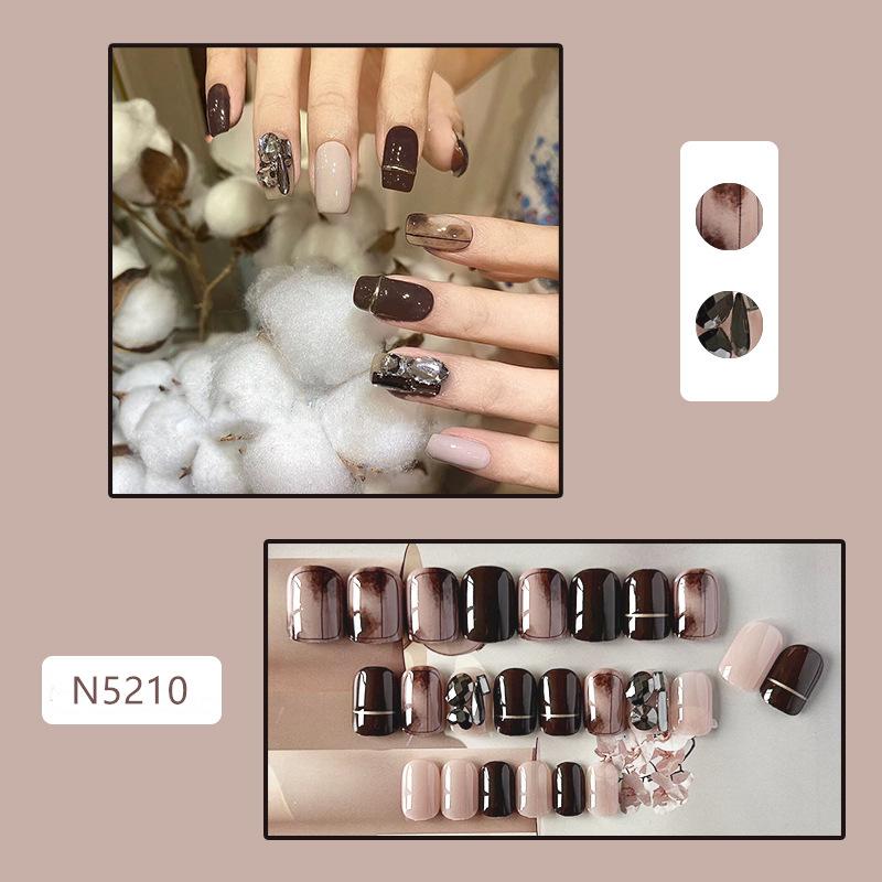 French Bow Press-On Student Nails: Handmade Short, Gentle Daily Wear
