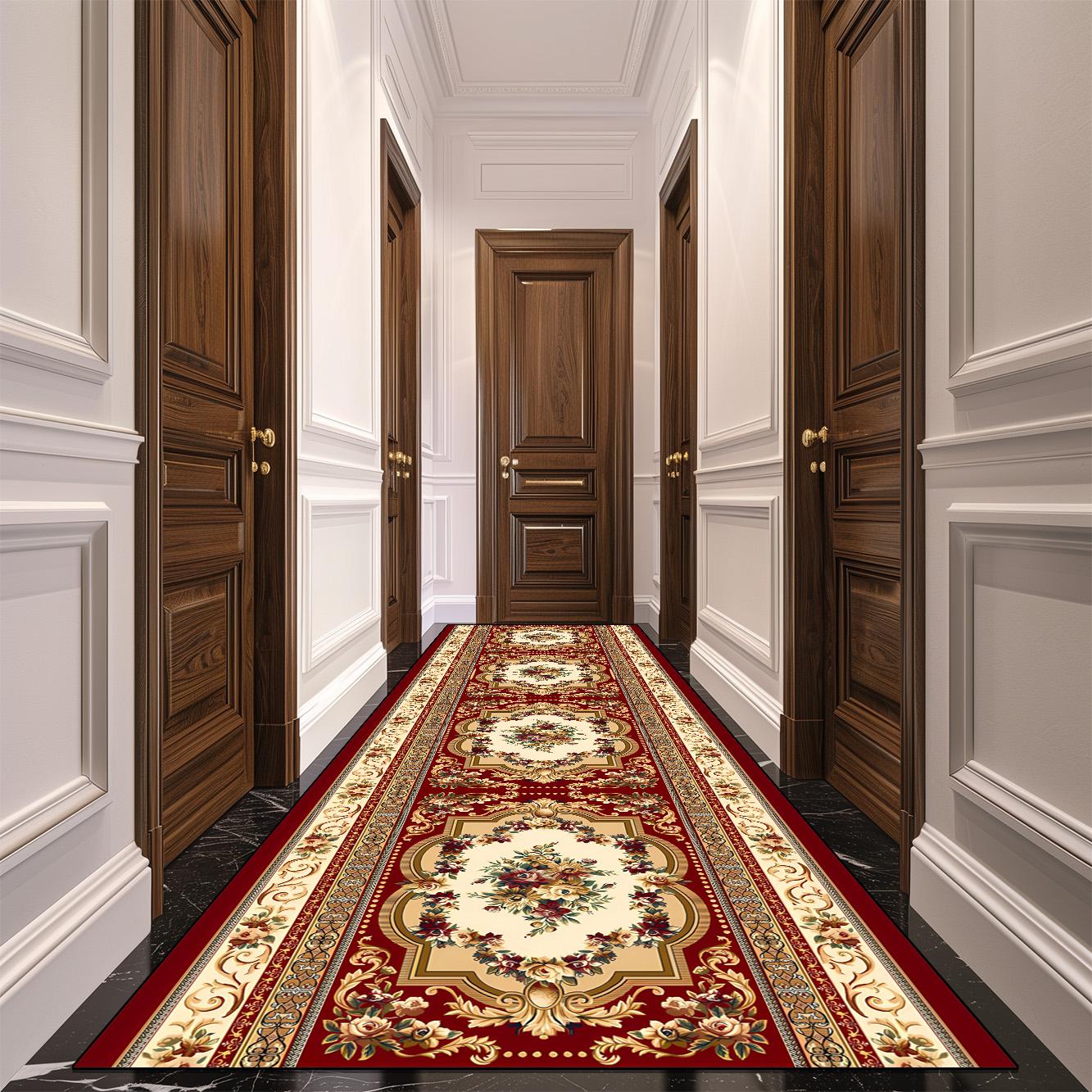 

Ковры в ретро персидском стиле для длинного коридора, моющиеся, ковровое покрытие для лестницы, домашний декор, ковровая дорожка для холла, нескользящий придверный коврик для прихожей, настраиваемый 160*200cm