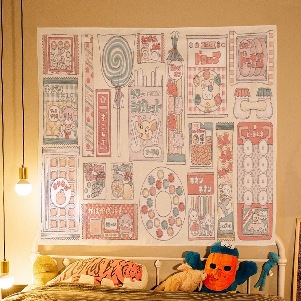 Pink Hanging Cloth Room Decoration  Wall  Student Dormitory Bedroom    Tapestry