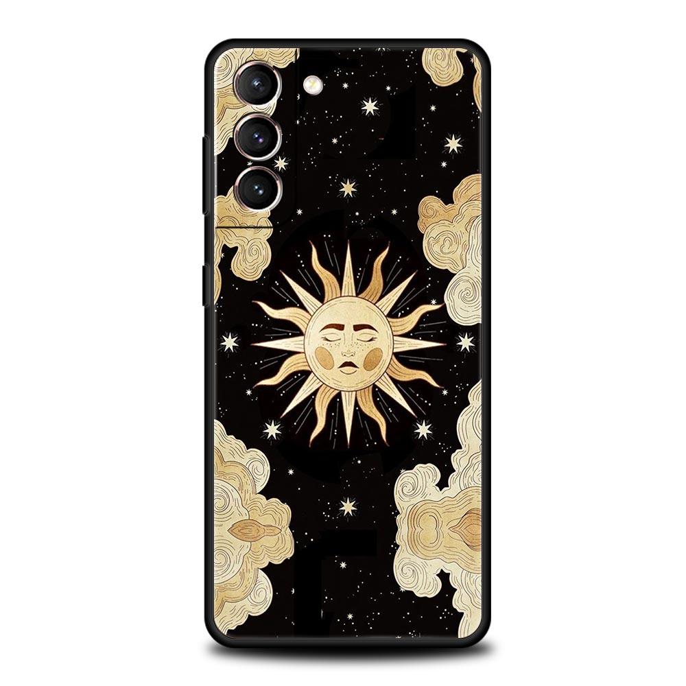Moon Tarot Cat Aesthetic Soft Phone Case For Samsung Galaxy S23 S22 S21 S20 FE Ultra 5G S10 S10E S9 S8 Plus 10 20 Cover Bumper