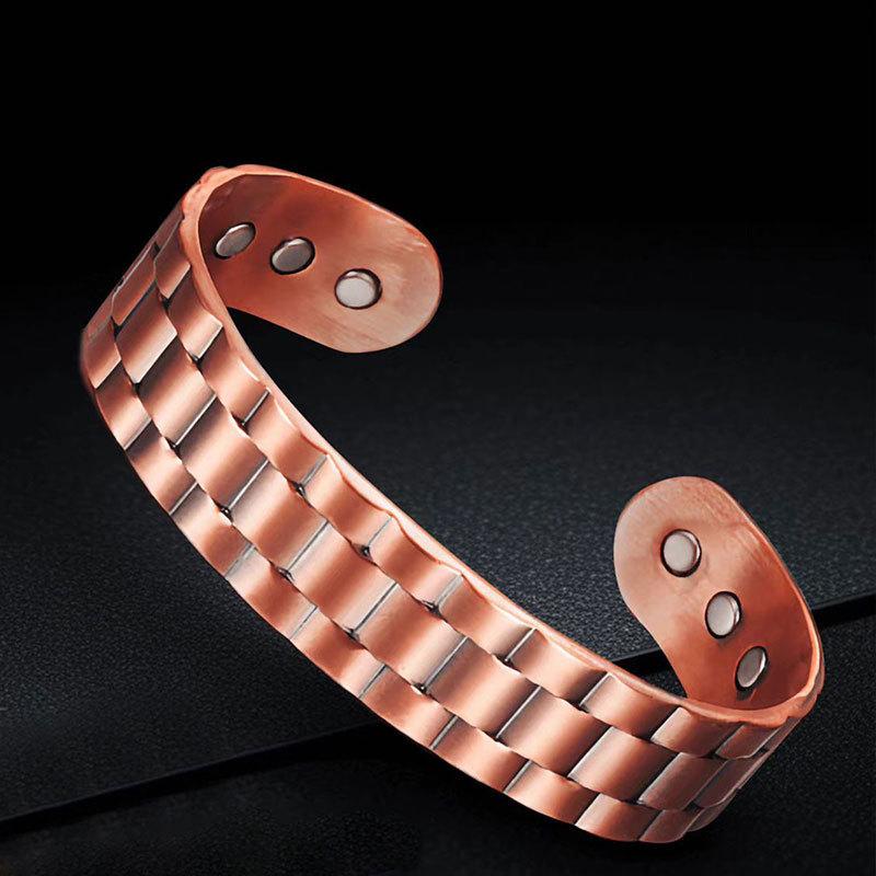 Adjustable Open Cuff Magnet Bracelet for Men fashionable Alloy Bangles men's trendy and cool personalized bracelet Jewelry Gifts