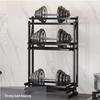 Handun No-Drill Foldable Wall-Mounted Two-Tier Spice Rack