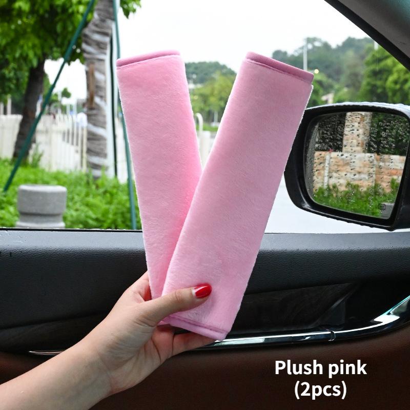 2pcs Comfortable Seat Belt Cover Shoulder Protector Soft Plush Car Shoulder Pad Seat Belt Kids Car Interior Decor Accessories