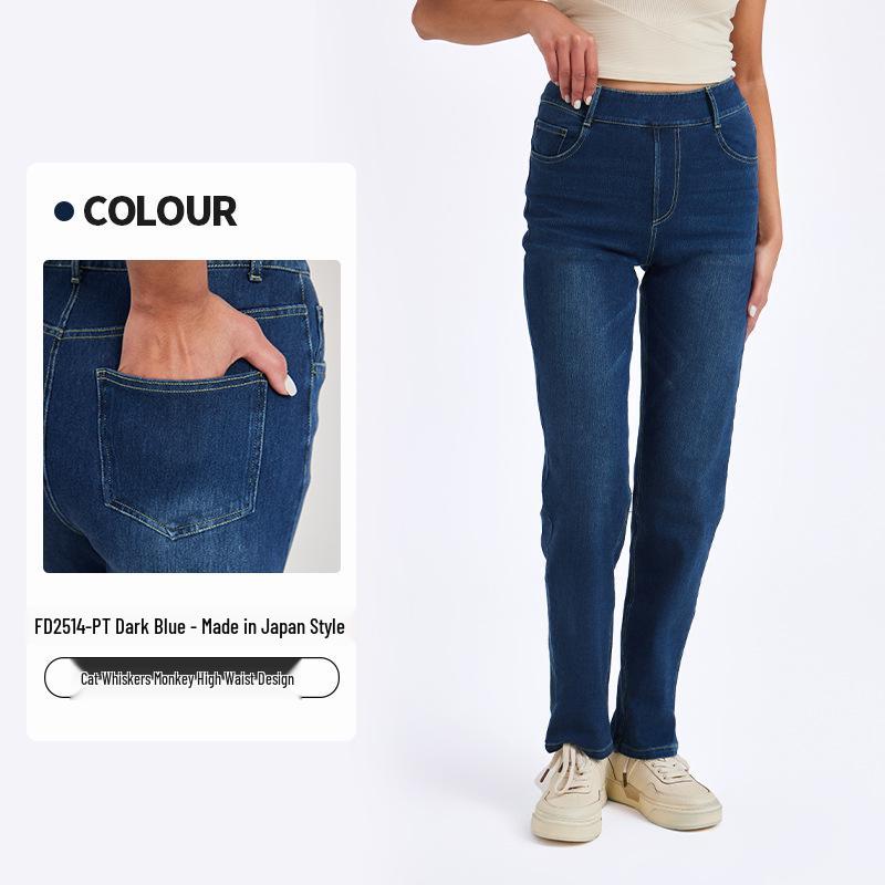 

Women s High Stretch Slimming Cat Ear Yoga Jeans with Pockets Large