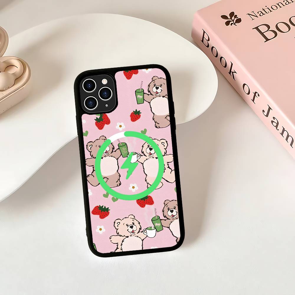 Wildflower Safari Babies Bear For Magsafe Phone Case For IPhone 17 Air 16 15 14 13 12 11 Pro Max Plus Shockproof Cover